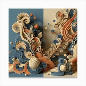 3d Art abstract painting art Canvas Print