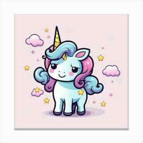 Cute Unicorn 205 Canvas Print