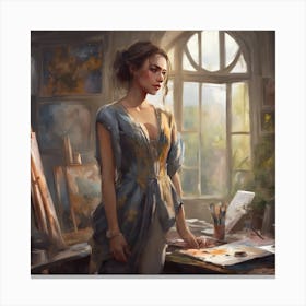 Artist In The Studio Canvas Print