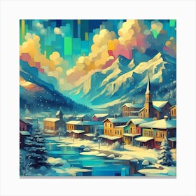 Winter Village 1 Canvas Print