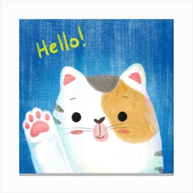 Hello Cat Canvas Print
