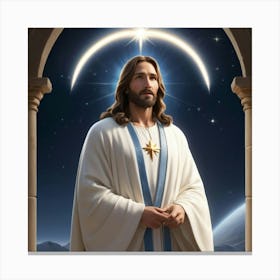 Jesus In Space Canvas Print