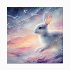 Rabbit In The Clouds Canvas Print