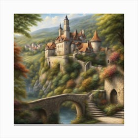 A Charming European Castle Canvas Print