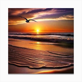 Sunset At The Beach 361 Canvas Print