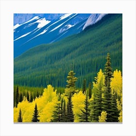 Autumn Trees In The Mountains Canvas Print