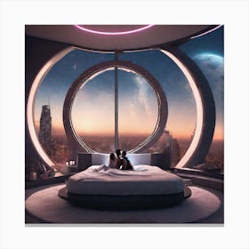 Futuristic Bedroom 8 Canvas Print