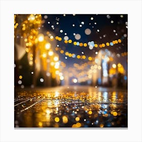 A Night Scene Lit With Magical Sparkling Decorations And Luxurious Shimmering Lights Glowing In A (1) 2 1 Canvas Print