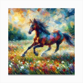 Floral Horse Canvas Print