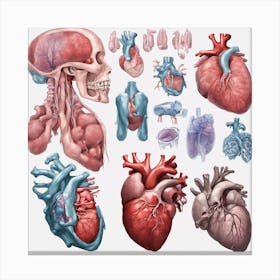 Anatomy Of Human Heart Canvas Print