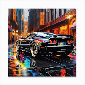 Car On The Street Canvas Print