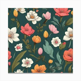 Floral Pattern art print Canvas Print