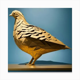 Origami Pheasant 1 Canvas Print