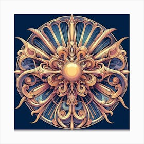 Ornate Sun Canvas Print