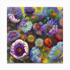 Anemone Flowers 4 Canvas Print