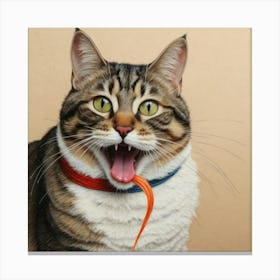 Cat With A Carrot Canvas Print