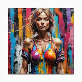 Graffiti Girl 5 Canvas Print