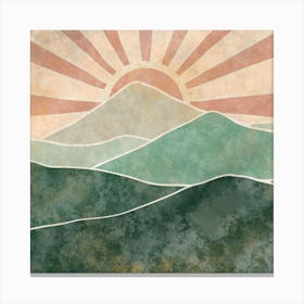 Sunrise Over Mountains 1 Canvas Print