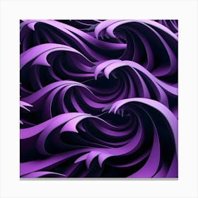 Purple Waves Canvas Print