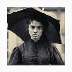 Victorian Woman With Umbrella 3 Canvas Print