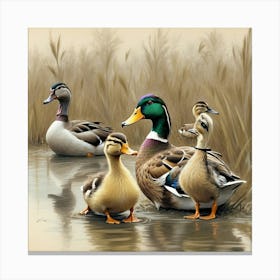 Mallard Ducks Canvas Print