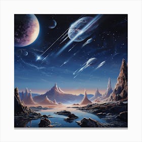 Space Landscape 2 Canvas Print