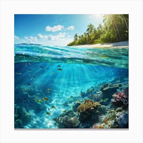 Underwater Coral Reef Canvas Print