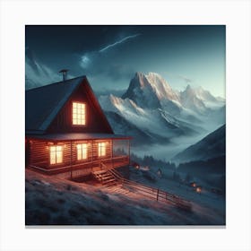 Night at mountains Canvas Print