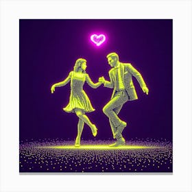 A man and a woman dancing 4 Canvas Print