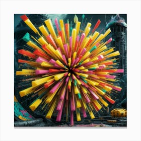 Colorful Explosion 2 Canvas Print