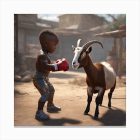 Boxing GOAT Canvas Print