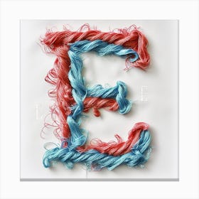 Letter E 3 Canvas Print