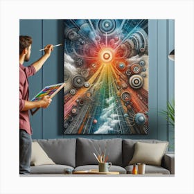 Man artist Canvas Print