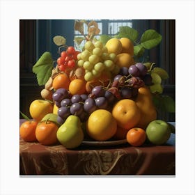 Fruit On A Table Canvas Print