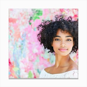 Beautiful African American Woman Canvas Print