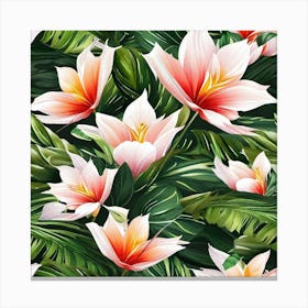 Seamless Tropical Pattern Canvas Print