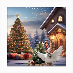 Christmas Scene Canvas Print