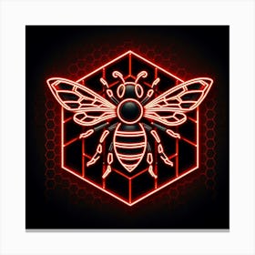 Neon Bee Canvas Print