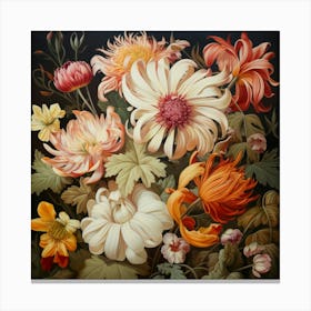 Oil Flower (9) Canvas Print