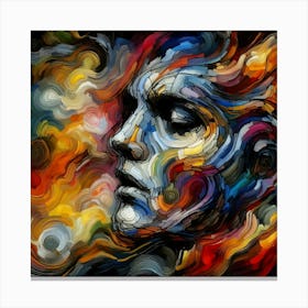 Abstract Of A Woman'S Face Canvas Print