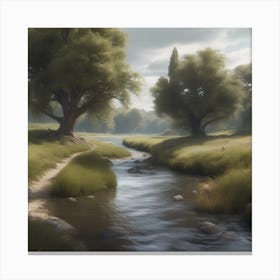 Stream In The Woods 39 Canvas Print