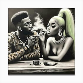 Smoke Session Canvas Print