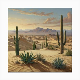 Cactus Desert Canvas Print