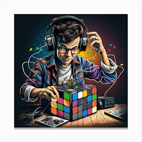 Rubik'S Cube Canvas Print