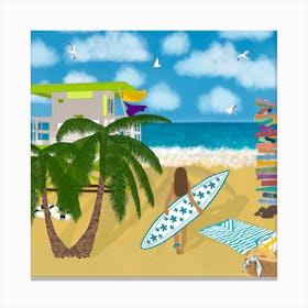 Surf Day. 1 Canvas Print