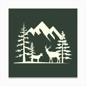 Deer In The Mountains 1 Canvas Print