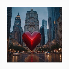 Valentine'S Day In Chicago Canvas Print