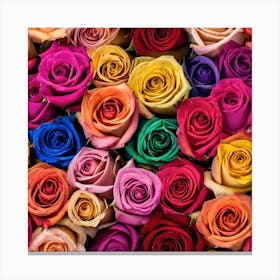 Colorful Roses Background 4 Canvas Print