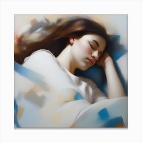 Young Woman Sleeping 'Sleep' Canvas Print