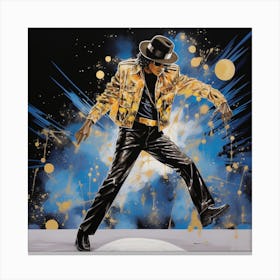 Cosmic Rhythm: Michael Jackson's dance in the Stars Canvas Print